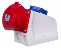 PCE Gniazdo Kombi 16A 400V 3P+Z+N+230V z bolcem okablowane