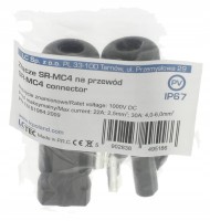 LcTec SRMC4P Złącze fotowoltaiczne na przewód 4mm2 IP 67 1000V DC–para 495186