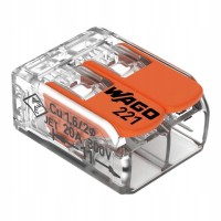WAGO COMPACT Szybkozłączka 2x 0,2-4,0mm2 zaciskana na drut/linkę 450V/32A 221-412 1szt.