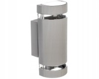 GTV Oprawa ścienna dwukierunkowa SILVA, GU10, MAX 2x50W, IP54, AC220-240V, 50/60Hz, szara