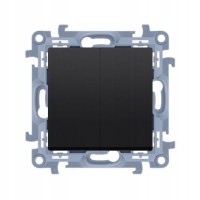 Łącznik świecznikowy Kontakt-Simon Simon 10 CW5.01/49 moduł 10AX, 250V~, zaciski śrubowe czarny mat