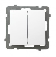 Łącznik dwugrupowy świecznikowy Ospel ŁP-2G/m/00 seria AS BIAŁY