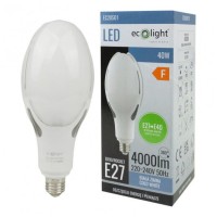 Żarówka Ecolight Rocket E27 40W 6000K 4000lm E-27->E-40 EC20501