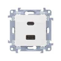 Simon 10 ładowarka USB C+A (moduł) 30W 230V Biały CEC2CAQ.01/11