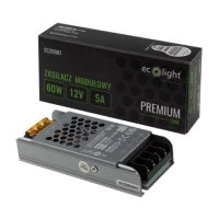 Ecolight Zasilacz modułowy slim PREMIUM 60W 12V 5A EC20987