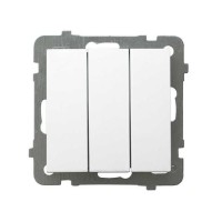 Łącznik potrójny Ospel ŁP-13G/m/00 seria AS BIAŁY 10AX/250~, IP-20 zaciski bezgwintowe