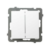 Łącznik podwójny schodowy Ospel ŁP-10G/m/00 seria AS BIAŁY 10AX/250~, IP-20 zaciski gwintowe
