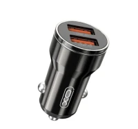 Ładowarka samochodowa 2x USB CZARNA