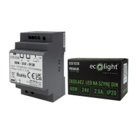Ecolight Zasilacz na szynę DIN PREMIUM 24V 60W EC61036