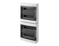 Elektro-Plast Rozdzielnica modułowa hermetyczna 4x18 natynkowa EP-LUX PLUS RN 4/72 (obudowy łączone 2x2x36mod) (N+PE) IP65 szara 1964-01
