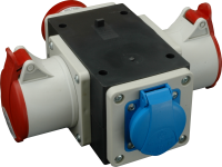 Rozgałęźnik 3-fazowy wejście 16A wyjścia 2x16A/5 1x230V 16A IP44 SEZ ROP 1653-1VZ