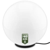 LUMILED Lampa Oprawa Ogrodowa Zewnętrzna KULA LED 40CM E27 IP65 LUMIKULA2 MLECZNA SZKŁO HARTOWANE