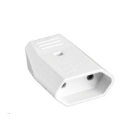 Gniazdo płaskie b/u Euro 10A/250V białe