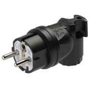 PCE Wtyczka przenośna kątowa gumowa uni-schuko 16A 2P+Z 230V IP44 czarna