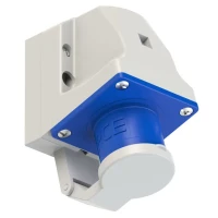 Wtyczka odbiornikowa z klapką 16A 3P 230V niebieska IP44 513-6d
