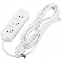 Przedłużacz 3gn. Z/O 5m BIAŁY 3x1 13A