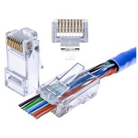 Złącze modularne RJ45 8p8c kat.6 drut, typ EZ (2807)
