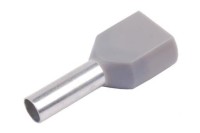 EGROM TI2x4/12 GY / Tulejka izolowana 2x4/12mm DIN szara podwójna 100szt