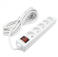 Ecolight Przedłużacz 5 gniaz. 5m z/u z wyłącznikiem BIAŁY M20562