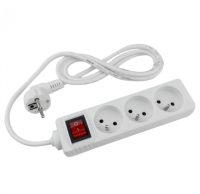 Ecolight Przedłużacz 3 gniaz. 1.5m z/u z wyłącznikiem BIAŁY M20557
