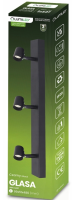 LUMILED Lampa reflektor 3xE27 GLASA Czarna