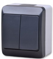 HERMES Łącznik świecznikowy natynkowy IP44 antracyt 0332-07