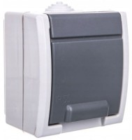 AQUANT Gniazdo hermetyczne pojedyncze SCHUKO n/t IP55 szare 1244-10