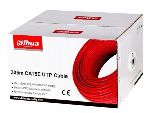 Kabel/przewód UTP drut kat.5 1m Dahua