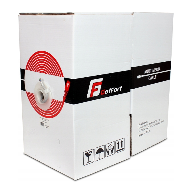 KABEL SKRĘTKA GETFORT CAT.5E U/UTP PVC 1m