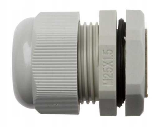 Dławnica kablowa poliamidowa M25 IP68 DP-EN 25 HM szara E03DK-01040100401