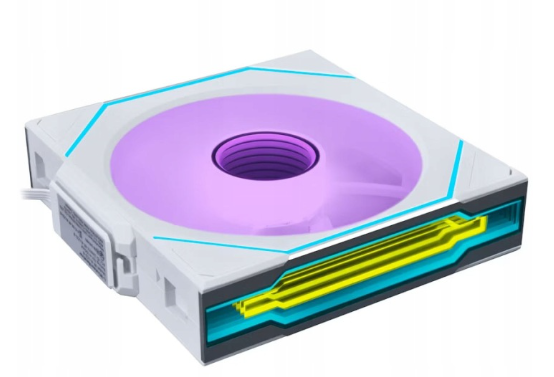 Wentylator Lian Li UNI FAN SL-INF Wireless ARGB PWM 120mm White Reverse Blade