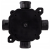 Puszka n/t hermetyczna PH PG16 75x75x33 5x4mm2 IP67 czarna A.0035C