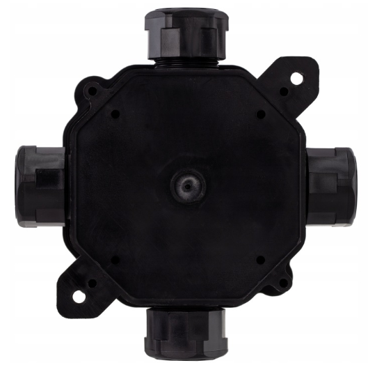 Puszka n/t hermetyczna PH PG16 75x75x33 5x4mm2 IP67 czarna A.0035C