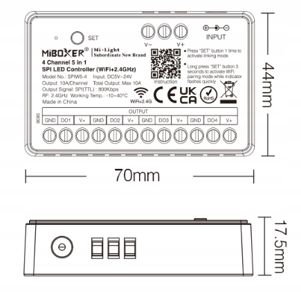 Sterownik do Taśm LED cyfrowych 5w14-kanałowy WI-FI+2.4G