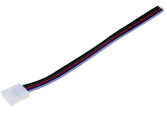 Złączka LED jednostronna z przewodem 10mm RGBW ID-0048
