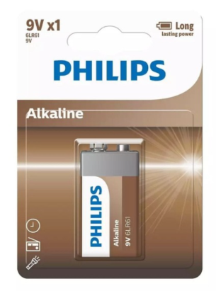 Bateria Philips 9V 6LR61 Alkaline