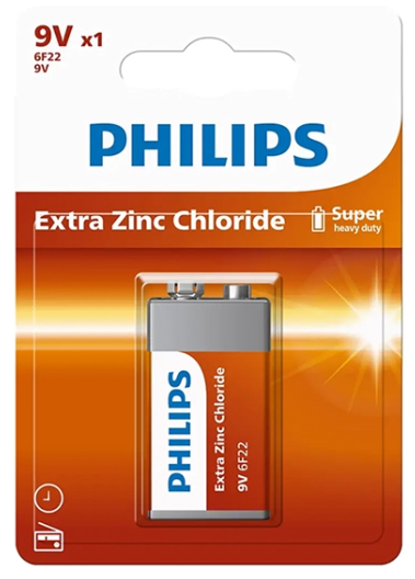 Bateria Philips 9V 6F22 cynkowa B1 Longlife