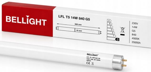 Świetlówka T5 CFL 230V 14W 4000K 549mm Bellight