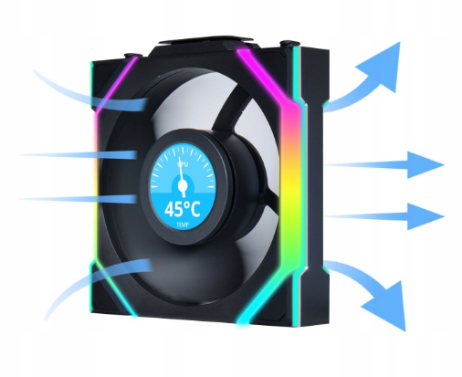 Wentylator PC Lian Li UNI FAN SL Wireless LCD ARGB PWM 120mm Black
