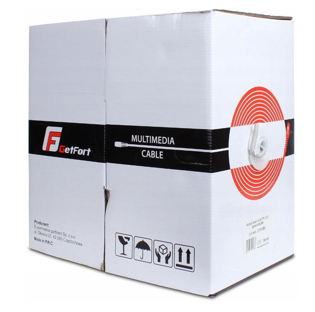KABEL SKRĘTKA GETFORT CAT.6 U/UTP PVC 1m