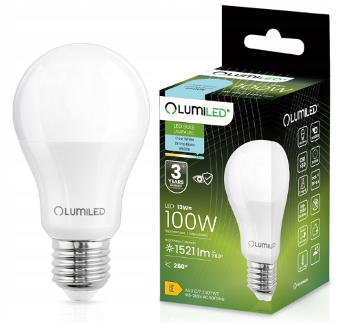LUMILED żarówka LED A60 13W/100W E27 1521LM 6500K