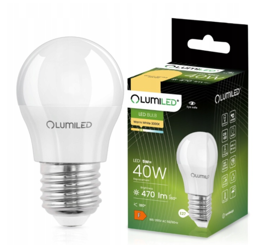 LUMILED LED KULKA 5W E27 470LM CB