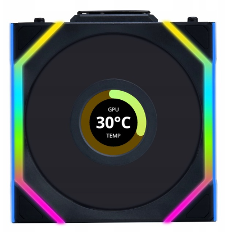 Wentylator PC Lian Li UNI FAN SL Wireless LCD ARGB PWM 120mm Black